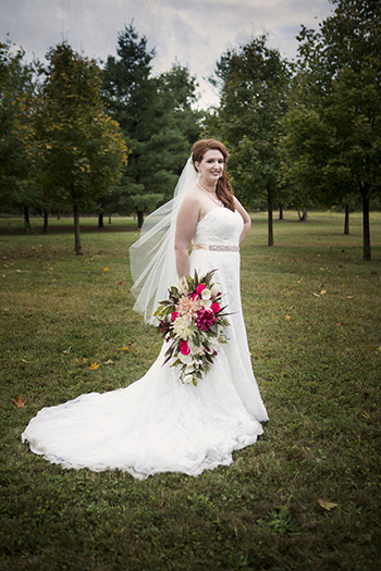 Jennifer Bunker on her wedding day.