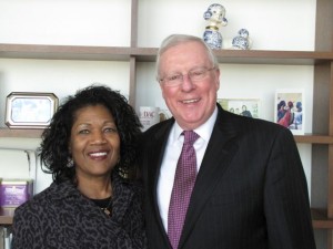 IJC Chair La Quesha Hardy-Campbell and ISBA President John O'Brien